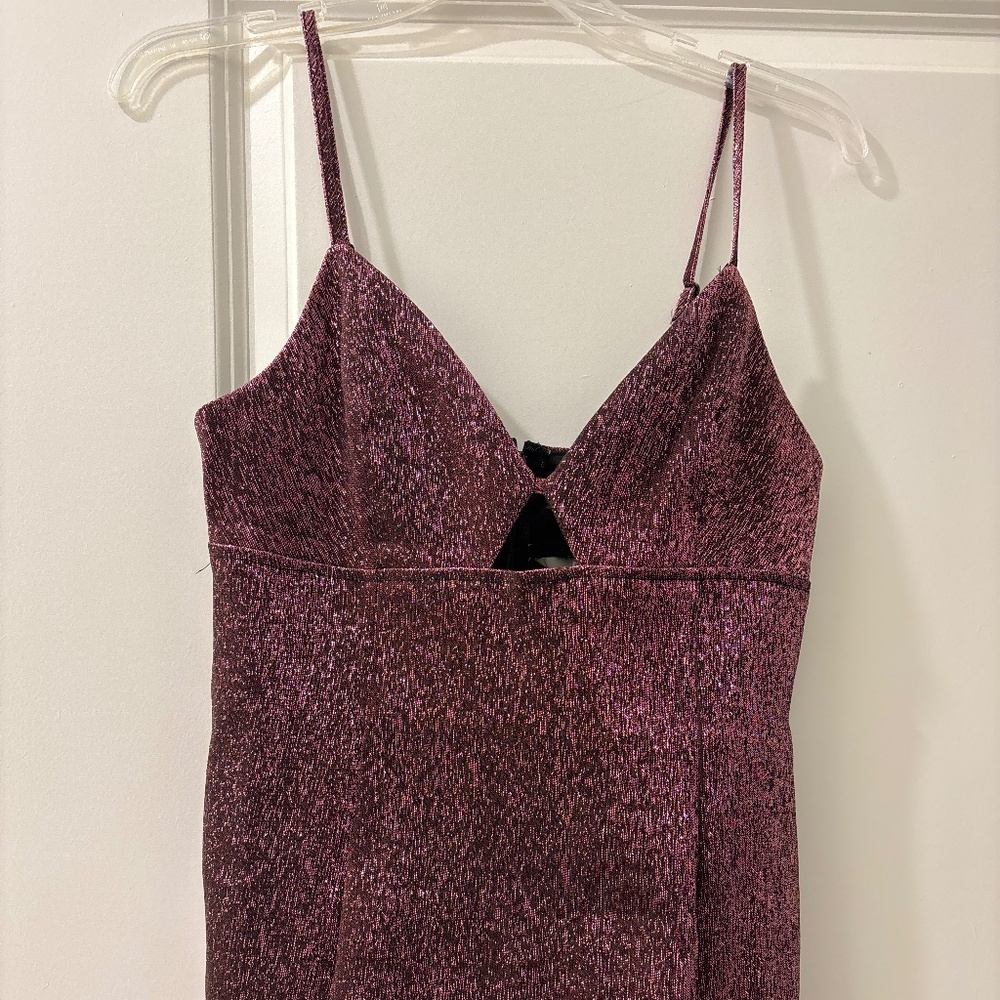 Sparkly Spaghetti Strap Mini Dress